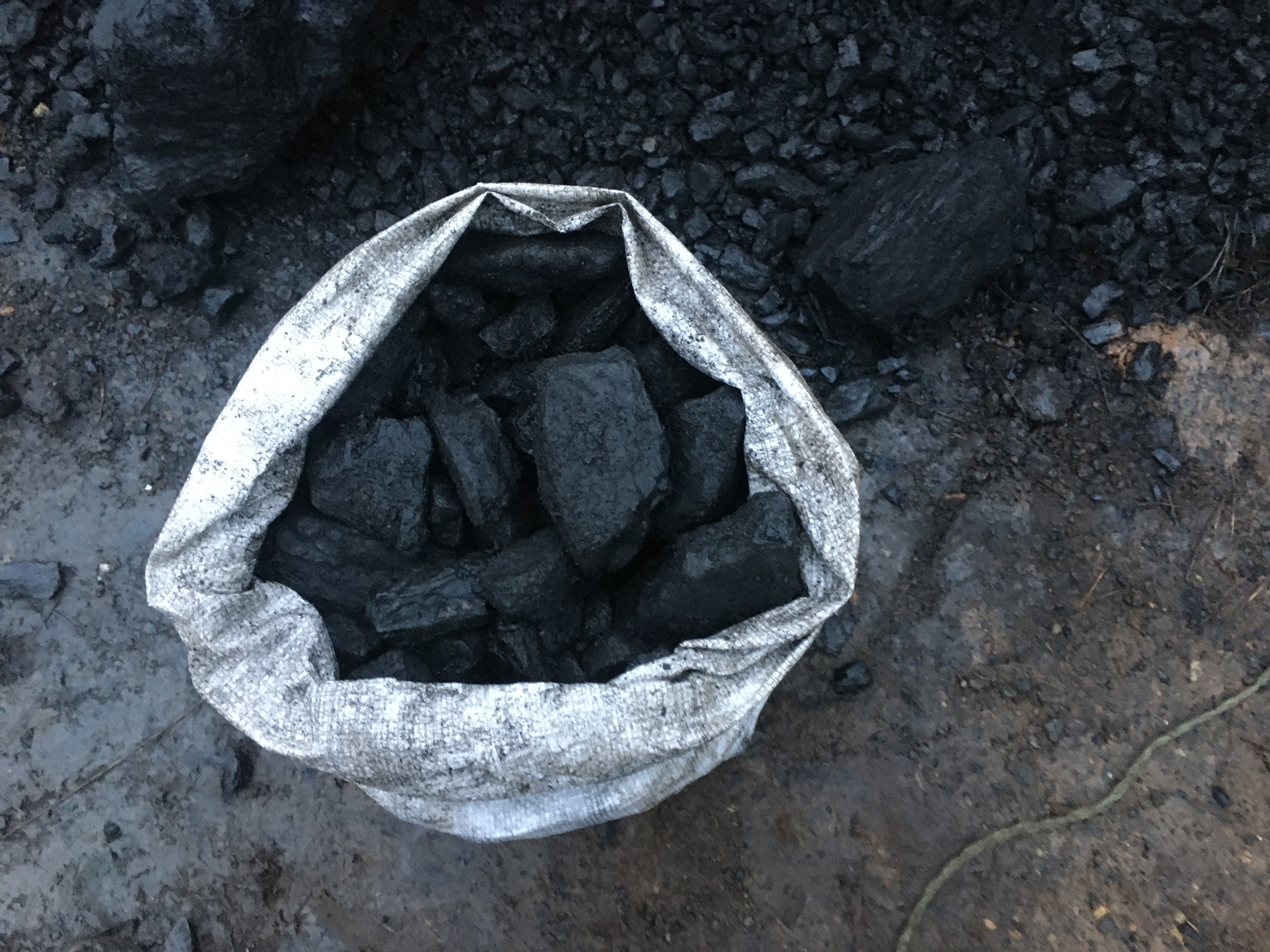 каменный длиннопламенный уголь в мешках